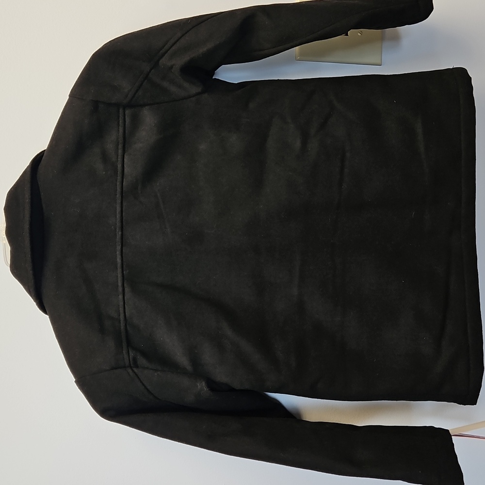 NWT Izod Black Boys Double Breasted Pea Coat Sz 8 - Picture 10 of 11
